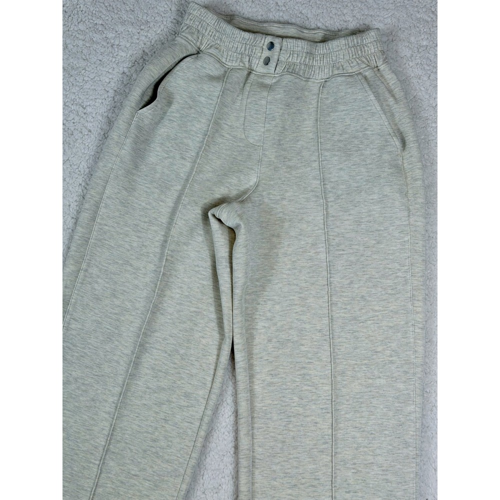 Spanx AirEssentials Wide Leg Pants XS Oatmeal Heather Beige Pintuck 50887R